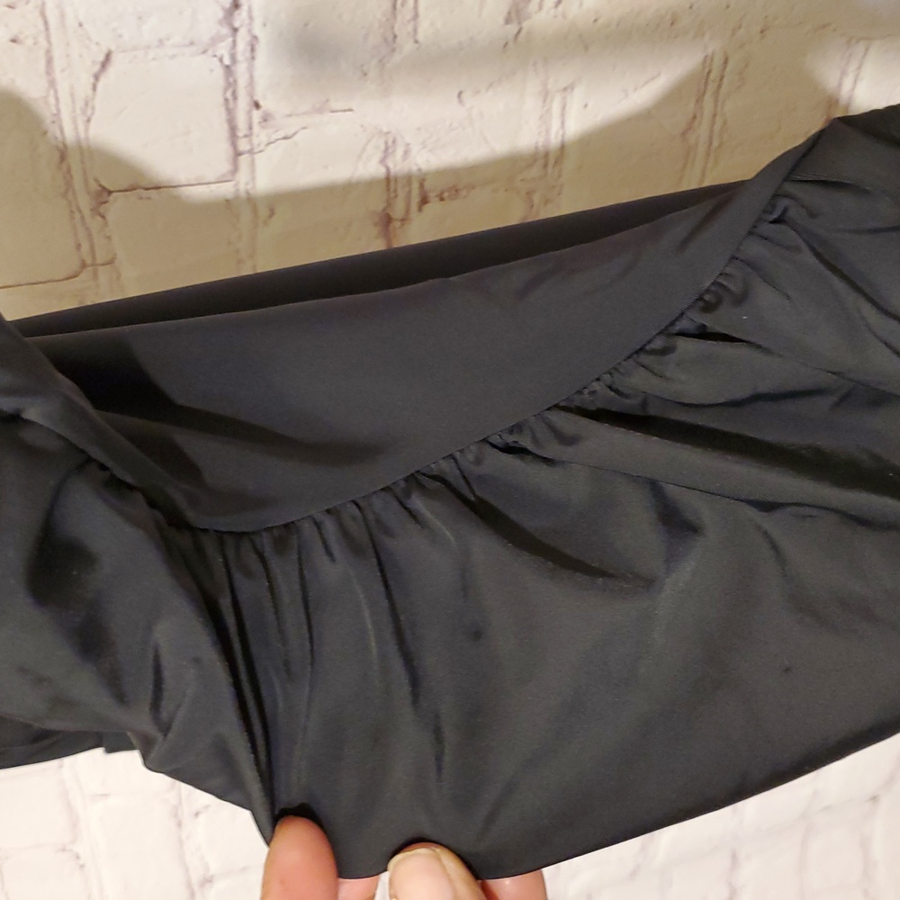 NWT Cupshe Elegant Black Shirring One Piece Swimsuit - Picture 3 of 7